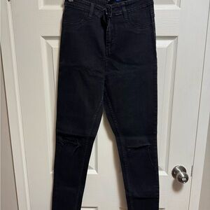 Women's Black Distressed Jeans